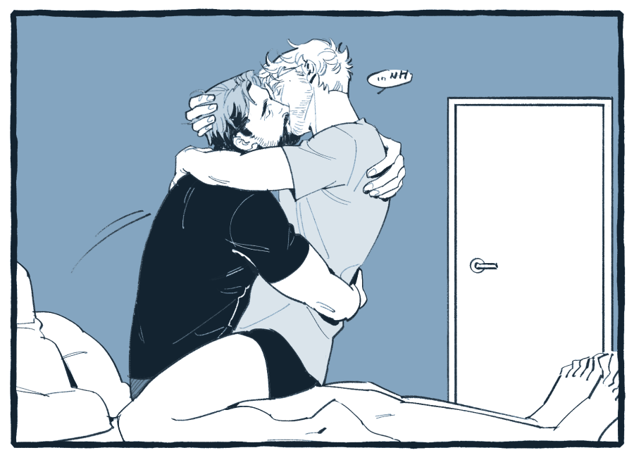rssssoth's tweet photo. #sixgrace 4 panel comic "Knock knock" https://t.co/0pTSeogeRx