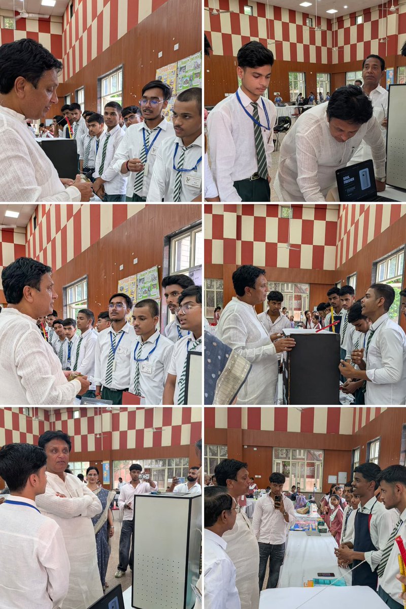 SCHSBV1002016's tweet photo. Our students proudly participated in the District Innovation Council Competition under the #NEEEV program. Hon’ble MLA Shahdara  Sh Sanjay Goyal interacted with and encouraged our young innovators. Proud of their creativity and dedication! #Innovation #Education #FutureLeaders https://t.co/EtzuIG9CPI