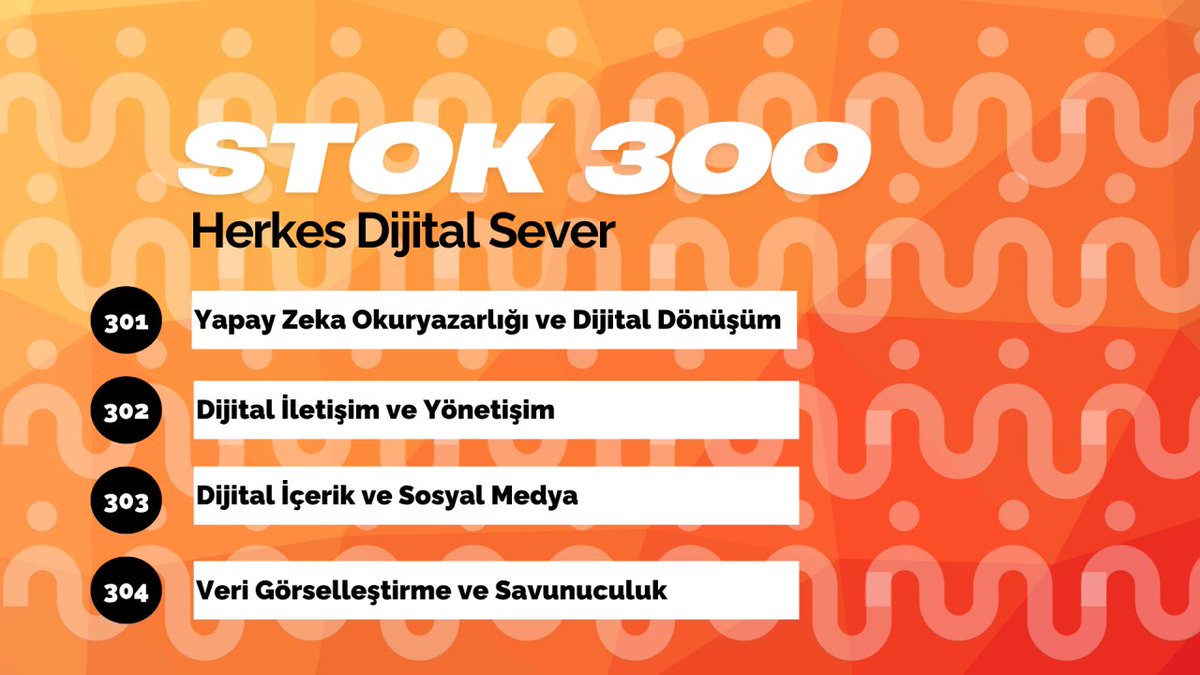 Ozgur_Kurtulus's tweet photo. Sivil toplum çalışanlarına ve gönüllülerine yönelik olarak hazırladığımız, STOK 300 Herkes Dijital Sever eğitim programının yeni dönemi için başvurular başladı.

@stgmdernegi  tarafından, "STÖ’ler için Kaynak Merkezi Projesi" kapsamında ücretsiz olarak sunulan eğitimlerde, katılımcıların yol, konaklama, yemek masrafları da karşılanıyor.

Sivil topluma yönelik Türkiye'deki en kapsamlı ve en uzun soluklu dijital iletişim ve yönetişim eğitimi olan STOK 300, hibrit olarak tasarlandı: Çevrimiçi eğitimlerden ve yüz yüze eğitim ve atölyelerden oluşuyor. Eğitimlerde yapay zeka araçları da yoğun olarak kullanılıyor.

Yüz yüze eğitimler her ay Ankara'da 3 gün boyunca yüz yüze yapılacak ve 4 ay sürecek. Katılmak isteyenler tek başvuru ile bu 4 eğitime birden başvuracaklar. Eğitimler arasında seçim yapılamıyor. Eğitimlerin tümüne katılım bekleniyor.

Eğitim programına ve detaylara  STGM'nin web sayfasından ulaşabilirsiniz. ..

#SivilToplum #Dijitalleşme #YapayZeka