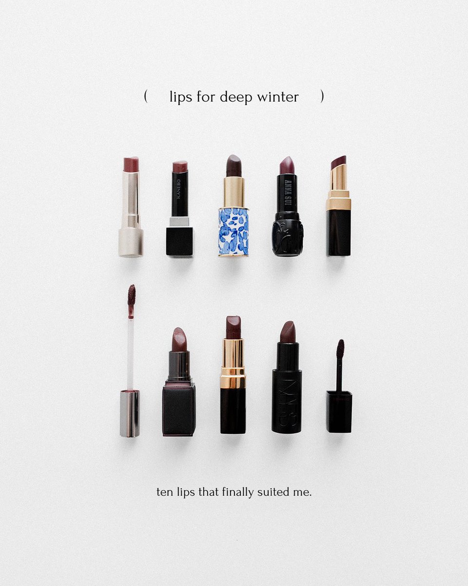 nmsnac's tweet photo. ブルベ冬（ディープ）愛用リップ10選💄
上2つはベースに使うことが多いꔛ https://t.co/9Q2xbhyy4C