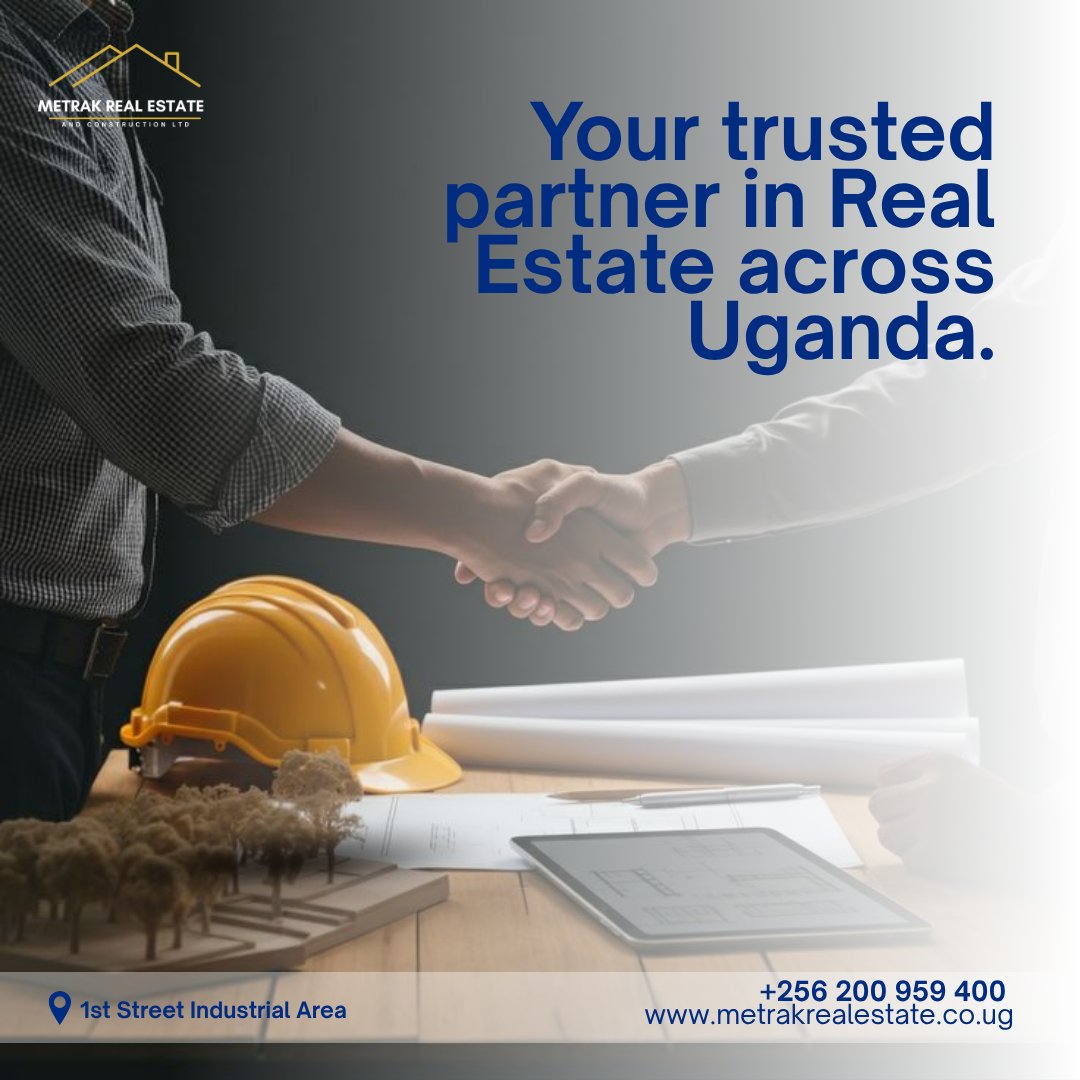 MetrakUG's tweet photo. Whether you're buying, selling, investing, or looking for professional real estate guidance, we're here to make every step simple, transparent and rewarding.
We believe great investments begin with trusted partnerships.
Find us at 1st Street Industrial Area https://t.co/8AQDwVPIlH