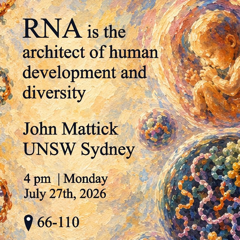 GallowayLabMIT's tweet photo. Today at MIT come hear UNSW Prof John Mattick's seminar "RNA is the architect of human development and diversity"

Monday July 27th at 4 pm
Location: 66-110