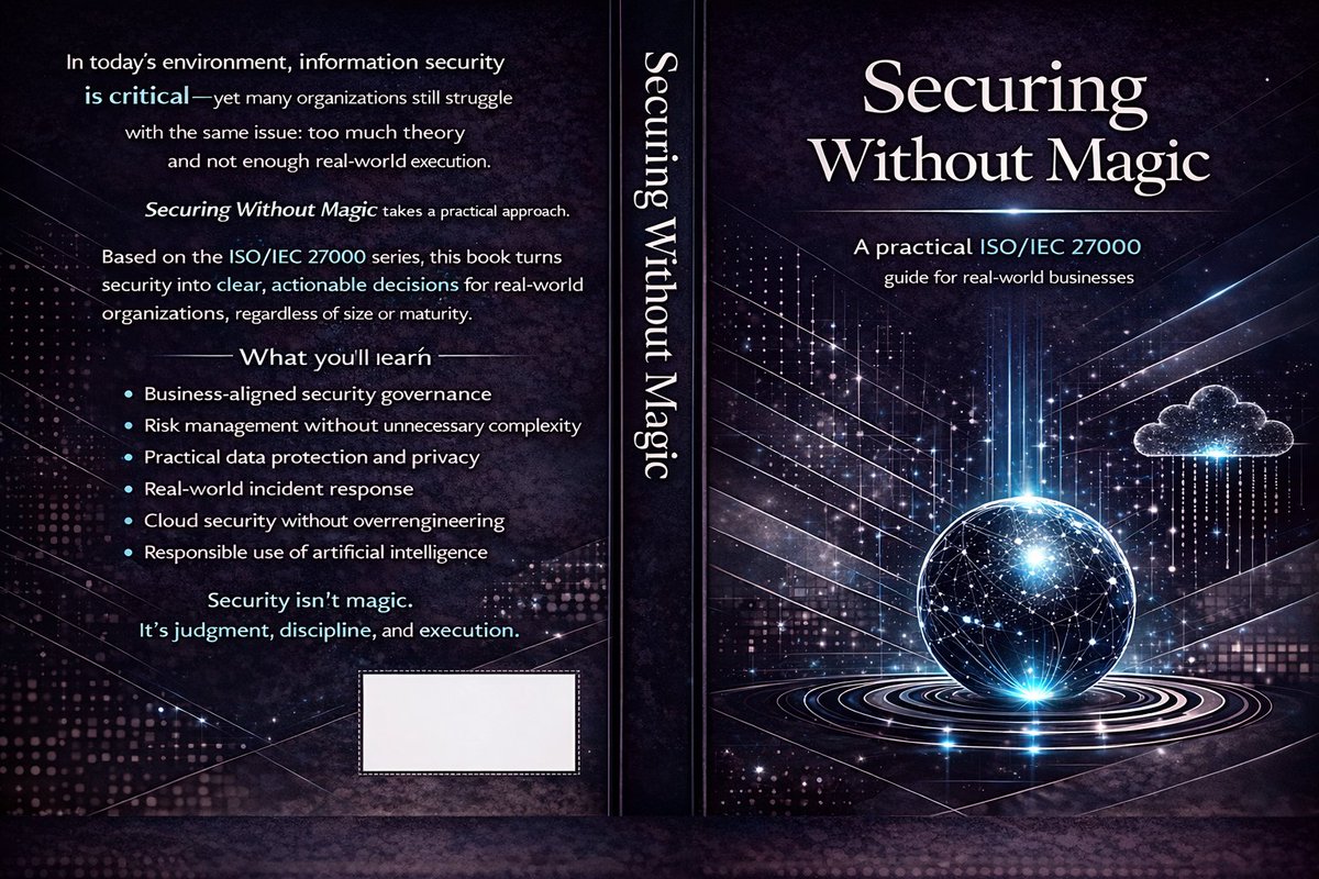 Luis_E_Ospina_C's tweet photo. Myth / pain "Magic security" is real: buy the priciest firewall, hire the trendy consultant, check the ISO 27001 box... and stay exposed. I wrote a book about why this happens — and what actually works instead. "Security Without Magic", Amazon y Apple Books. https://t.co/2CCcIKVs7y