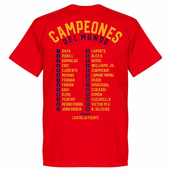 リテイク #スペイン代表 #ワールドカップ 優勝記念Tシャツが発売