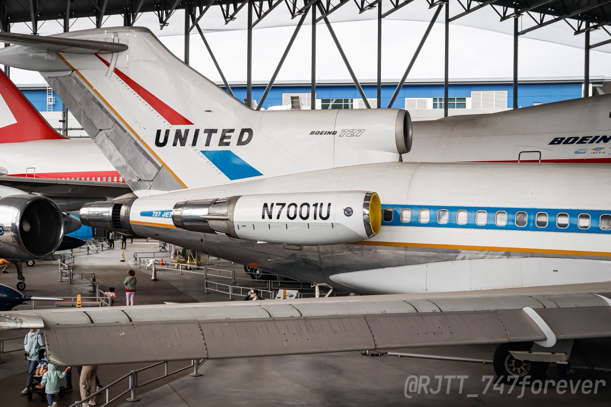 RJTT_747forever's tweet photo. #727の日
シアトルの航空博物館に展示されている727の試作・量産初号機です。

Museum Of Flight Foundation (United Airlines)🇺🇸
Boeing 727-22 N7001U
BFI/KBFI https://t.co/fYj4o04KEf