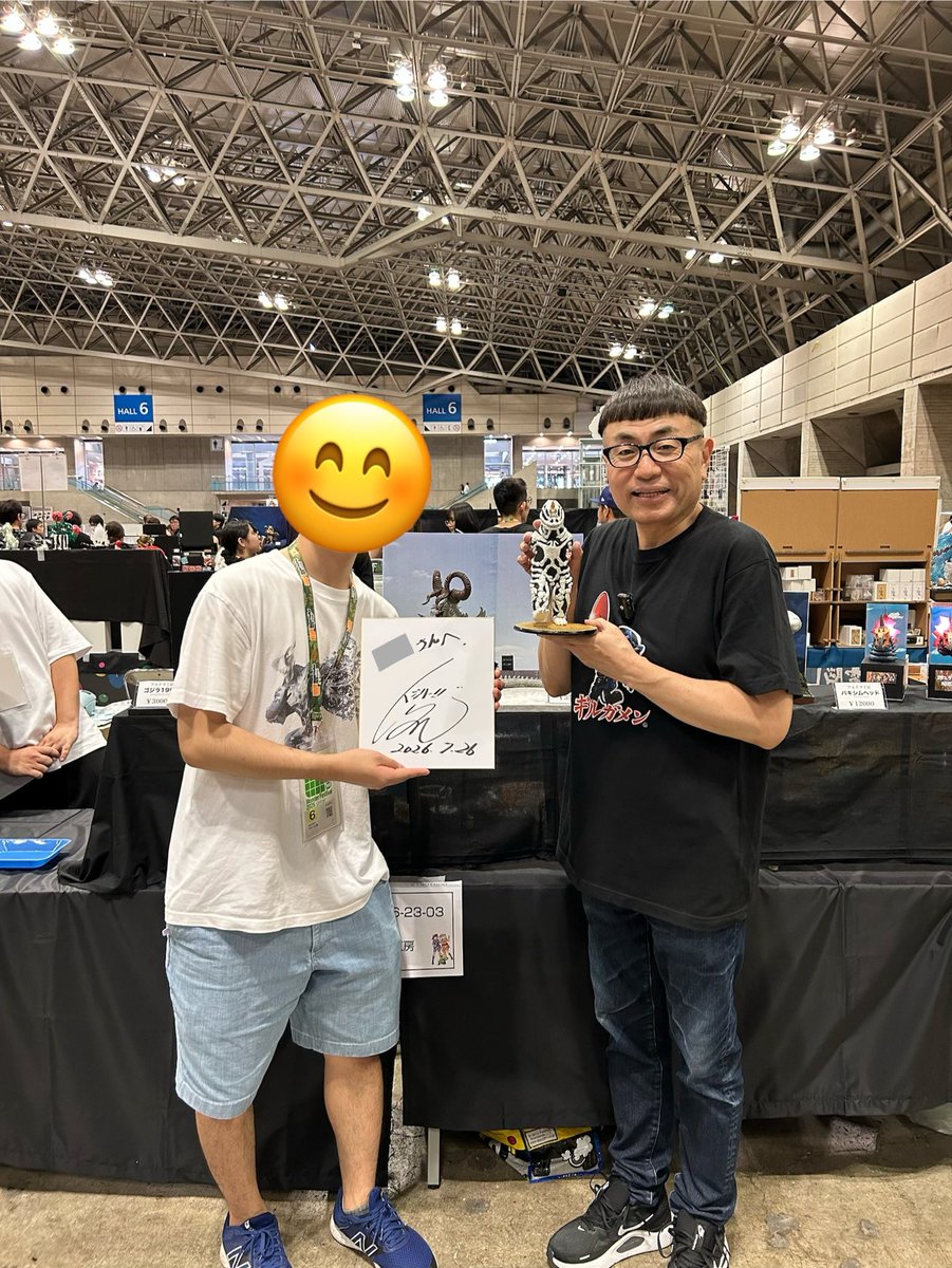 naora741529's tweet photo. ワンフェス2026夏にて、アルドラ工房(@Aludra_WS)をイジリー岡田さんに取材していただきました！

イジリー岡田さんのシーボーズ愛がとても深くて、制作して良かったと心から思いました！
#WF2026S https://t.co/KbrLA9XqEJ