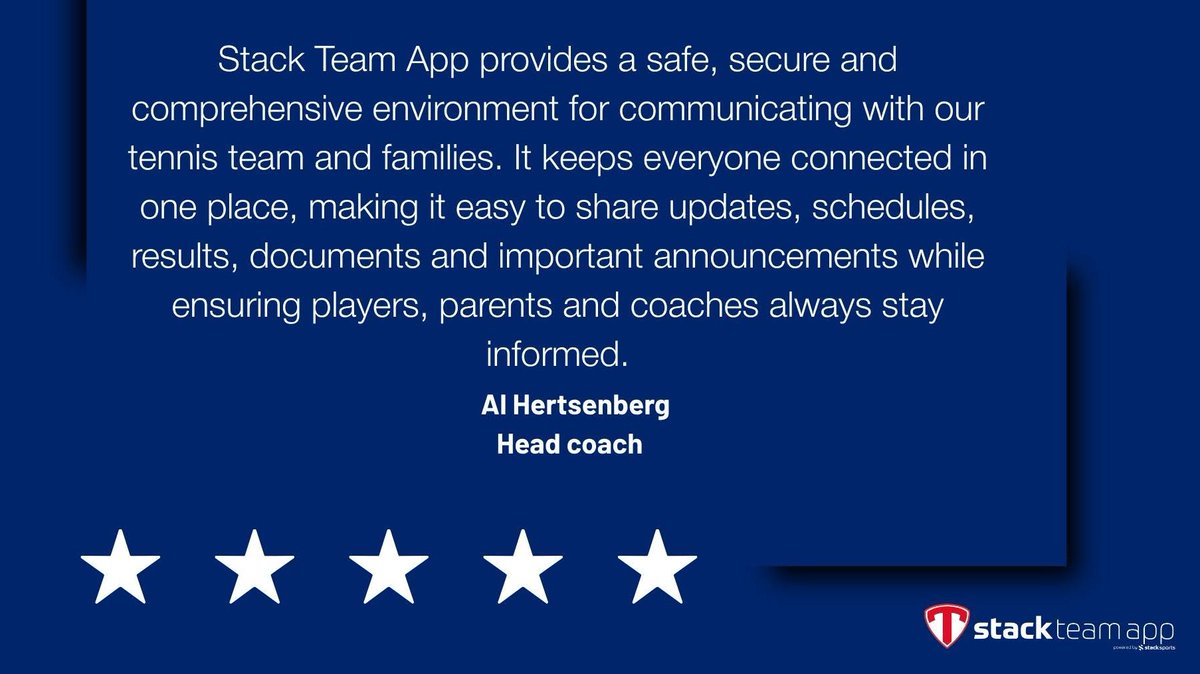 StackSports's tweet photo. Congratulations to @CovCathColonels Tennis: Stack @teamapp's July App of the Month! 🏆

They have built a fantastic digital hub that keeps players, parents, and coaches connected throughout the season - keep up the fantastic work 👏

Try Team App for yourself ⬇️