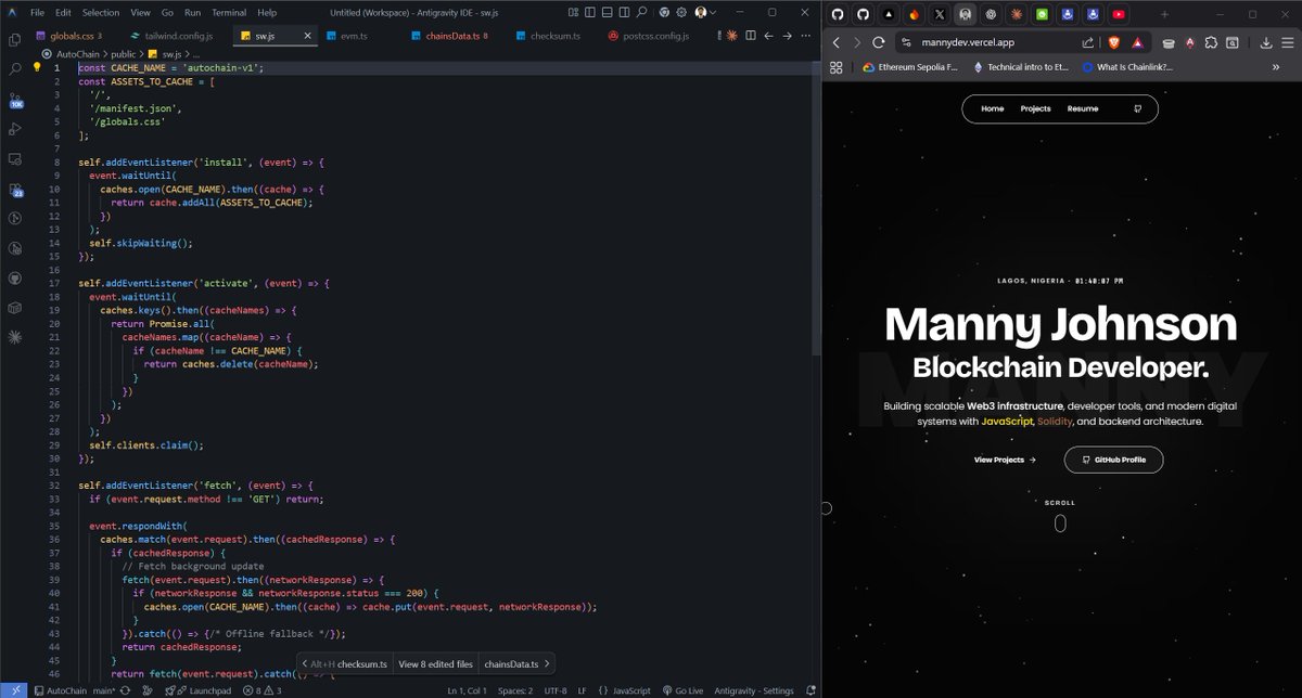 _mannythegreat_'s tweet photo. GM, it's another day to make a difference.
I'm building "AutoChain". More details about it later
What are you building?
#SoftwareDeveloper #BlockchainDeveloper https://t.co/0vVc9lGWDs