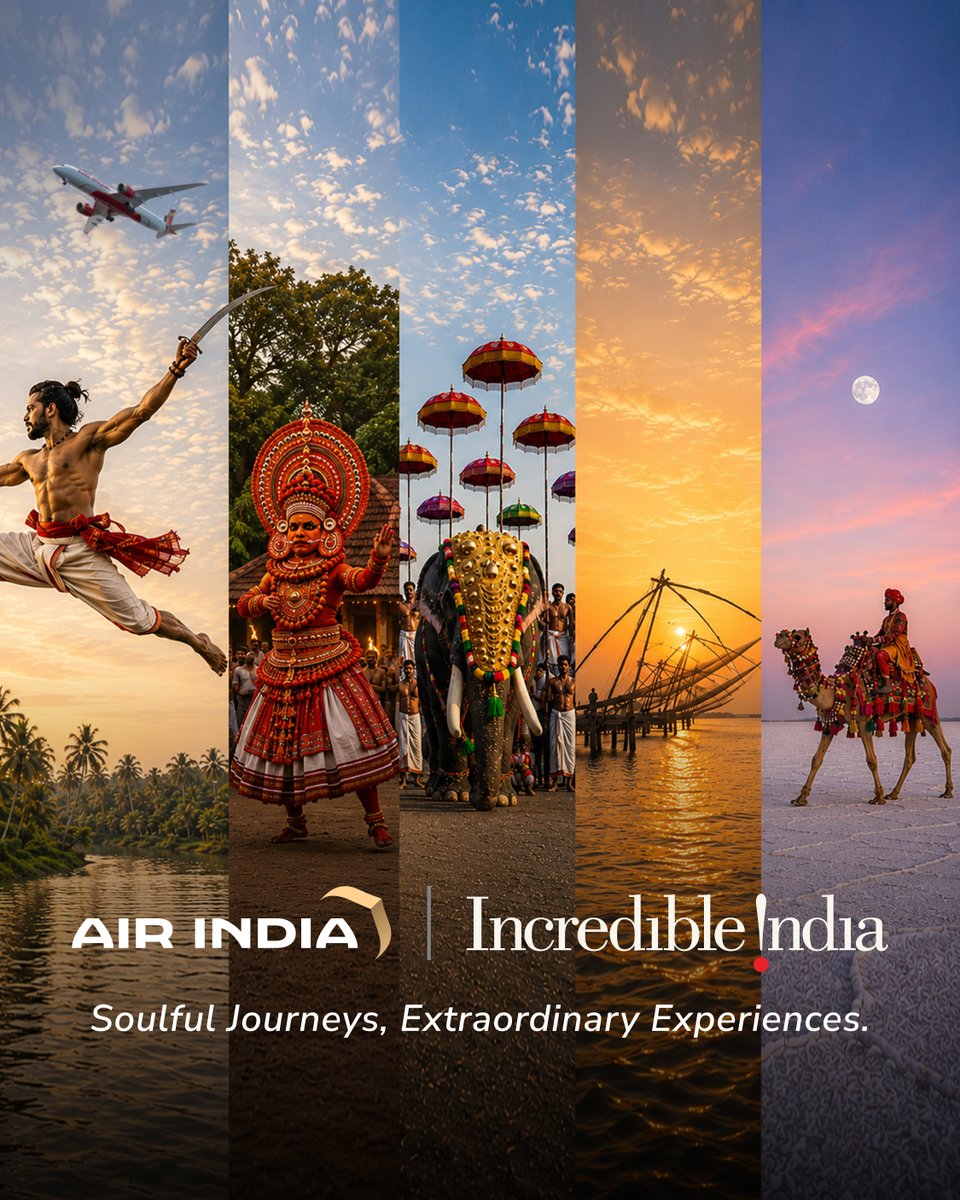 airindia's tweet photo. We’re proud to sign a Memorandum of Understanding with the Ministry of Tourism, Government of India, to showcase India to the world.

Through this collaboration, Air India and the Ministry of Tourism will work together to promote India as a premier global tourism destination - leveraging joint marketing initiatives, destination storytelling, transit tourism, and enhanced traveller experiences.

As we continue to expand our global network, this partnership marks another step towards strengthening India's position as a leading aviation hub and inspiring more travellers from around the world to discover the many facets of Incredible India.

@tourismgoi @incredibleindia

Read more: https://t.co/voZo8bEHQ6