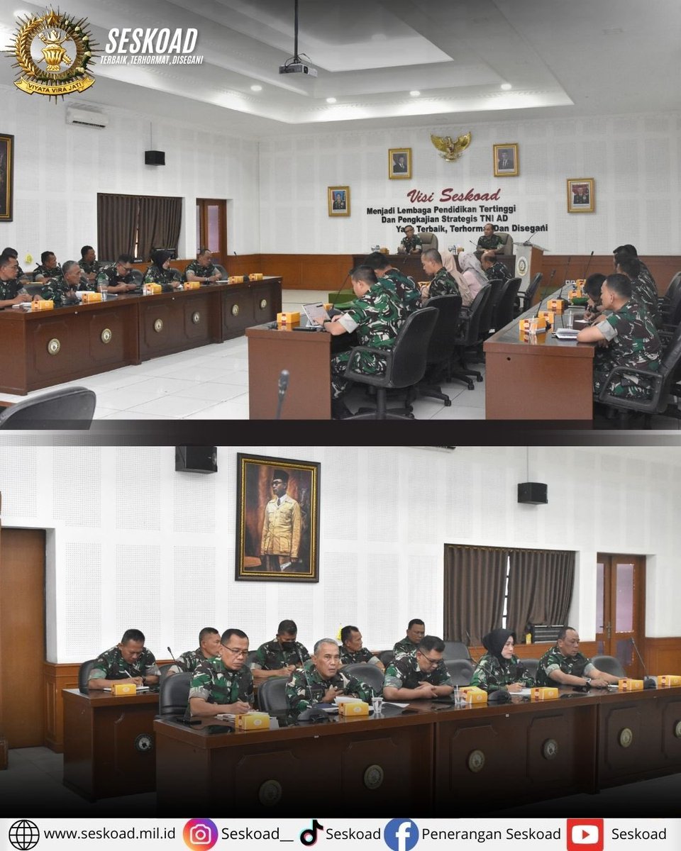 seskoad__'s tweet photo. *Meriahkan HUT RI ke-81, Seskoad Siapkan Berbagai Perlombaan*

Bandung, 27 Juli 2026 - Dalam rangka menyambut dan memeriahkan HUT ke-81 Kemerdekaan Republik Indonesia, Dirbinlem Seskoad memimpin rapat penyiapan berbagai perlombaan yang akan diselenggarakan di lingkungan Seskoad. https://t.co/TTOFhgk0Aj