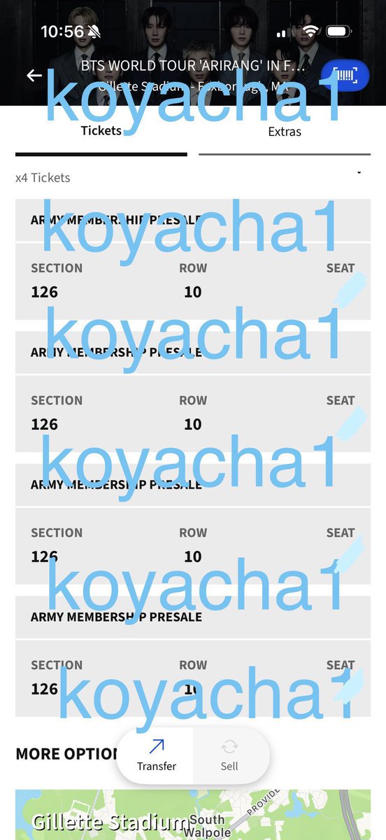 koyacha1's tweet photo. 💜WTS 3 Tickets to Boston Foxborough Day 2 (Aug 6) 
💜Section 126 Row 10
💜Face Value- $372 + PayPal G&amp;S fees
💜DM if interested &amp; want additional proof 
PayPal G&amp;S only

#BTS_ARİRANG  #BTS_FOXBOROUGH https://t.co/WT6cFkpKrn