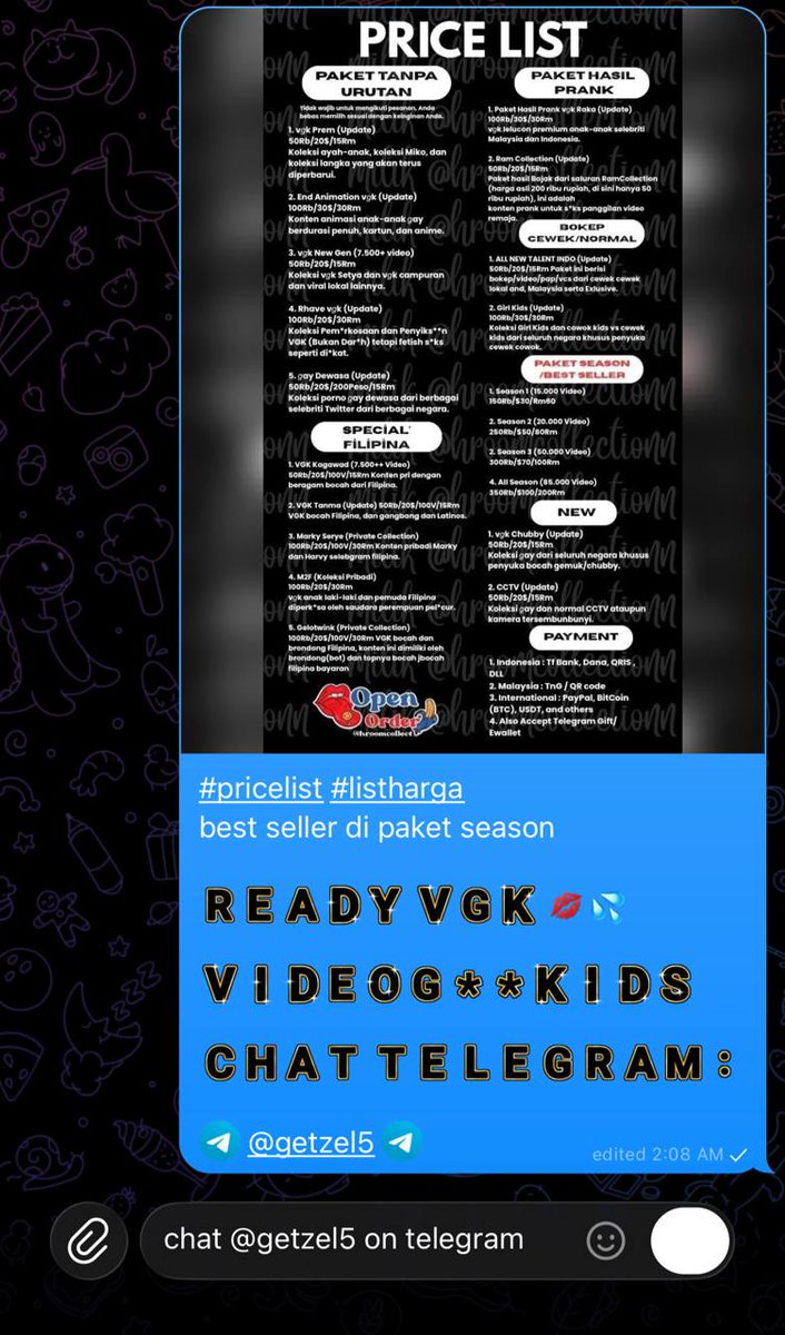 ohmyyunnn's tweet photo. Cari vgk? Dm tele : @getzel5

jual mulai hrga 50k dpt 8.000 vid

#vgkbocil #vgklokal #vgkcampur #gaysd #gaysmp #vgksd #vgksmp #VGKKIDS #zonauang https://t.co/UWWeqUYsHx