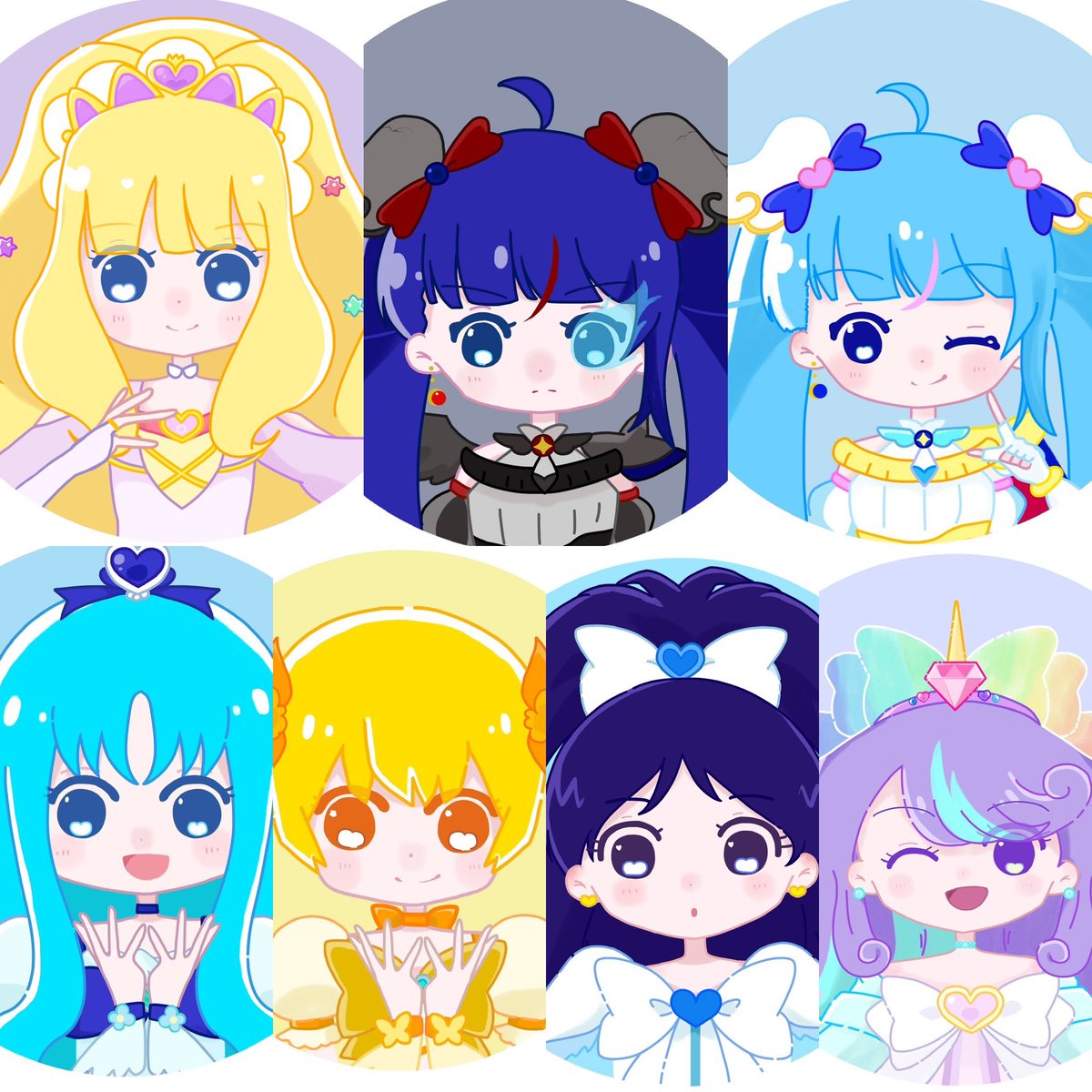 cureSantaMlia's tweet photo. 購入特典用のシールはこちらのラインナップ！ https://t.co/oXq8wD3N3J