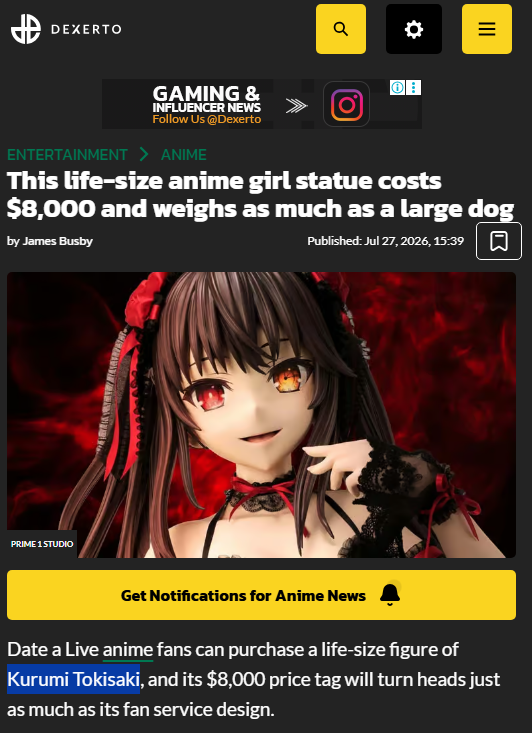ForestManSol555's tweet photo. u can now order a doll of Kurumi Tokisaki for 8k dollars.

isnt that crazy https://t.co/s4UDmbgoYU