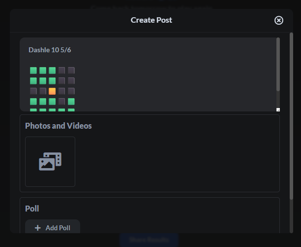 GeoWeb's tweet photo. You can now easily share your Dashle results by clicking the "Share Results" button below the puzzle. We decided to add this as @JSoN_GD has been sharing his results daily!

It will automatically add your results to your post, like so: https://t.co/3EbZbUPv6u