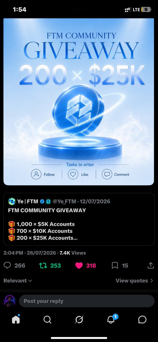ArmaniDtrader's tweet photo. @AfaaqFx @FTMarketslive @Ye_FTM Done ✅ 
Thank you for the opportunity sir
Hopefully I win this time https://t.co/eo4fmyhq4I