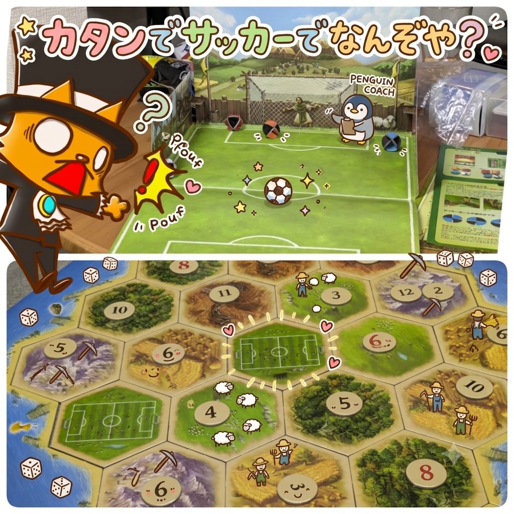 anyanbunkadou's tweet photo. ひこまるさんにサッカーカタンを
遊ばせてもらいました⚽️
超盛り上がりました✨️
#カタン #サッカーカタン #亞猫文化堂 https://t.co/133INOc8H3