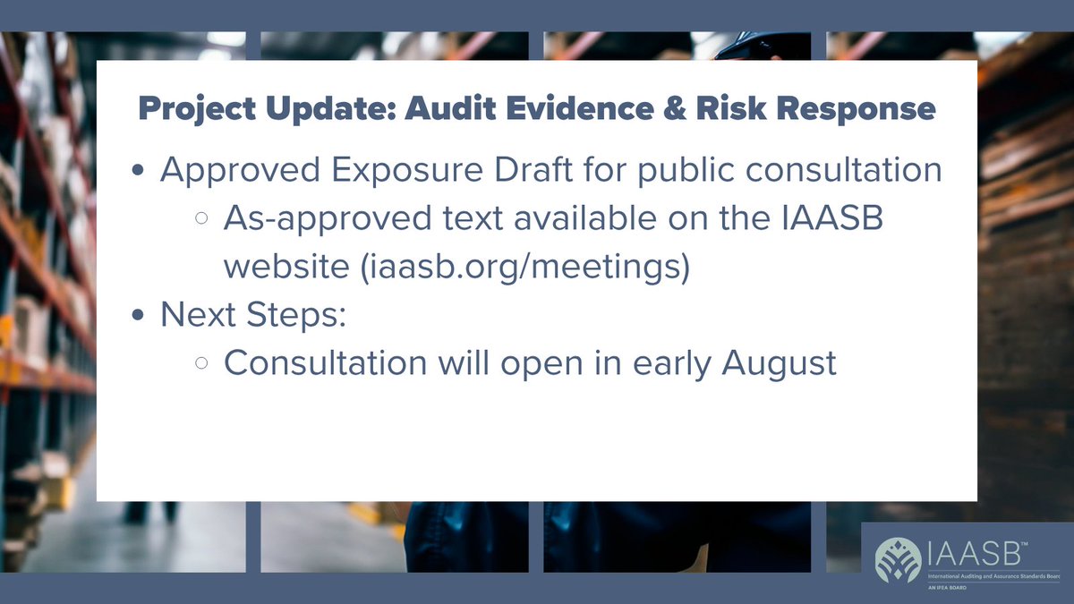 IAASB_News's tweet photo. 🔍 Projects &amp; Progress Updates

📊 Swipe through the graphics below for an at-a-glance view of our projects after the June meeting, and visit our website for more detail:
https://t.co/kGccutYvoQ https://t.co/2oB5teC1xQ