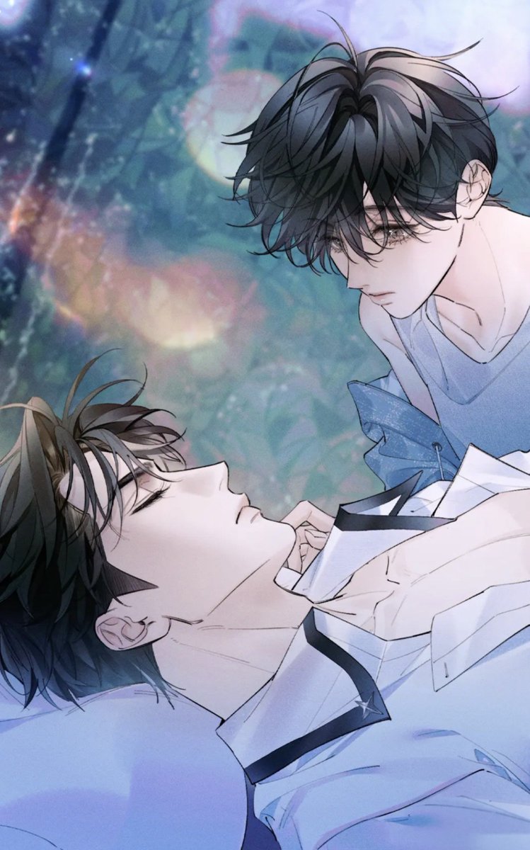 dokkaebisan's tweet photo. NEW LITTLE MUSHROOM #小蘑菇 MANHUA ART!! And ofc it's when An Zhe french-kissed Lu Feng into a mushroom-poisoned coma 👀 https://t.co/Eo5WXYHRfz