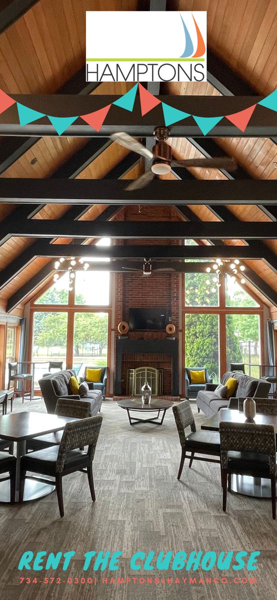Hamptons_Apts's tweet photo. Looking for the perfect spot to host your next event? 🎉 Our residents can rent the fabulous Hamptons clubhouse! Enjoy cozy interiors, a top-notch kitchen, and a stunning view! Book now and let's get the party started 🥂 #HamptonsLiving #CommunityPerks https://t.co/R8nytPQboH