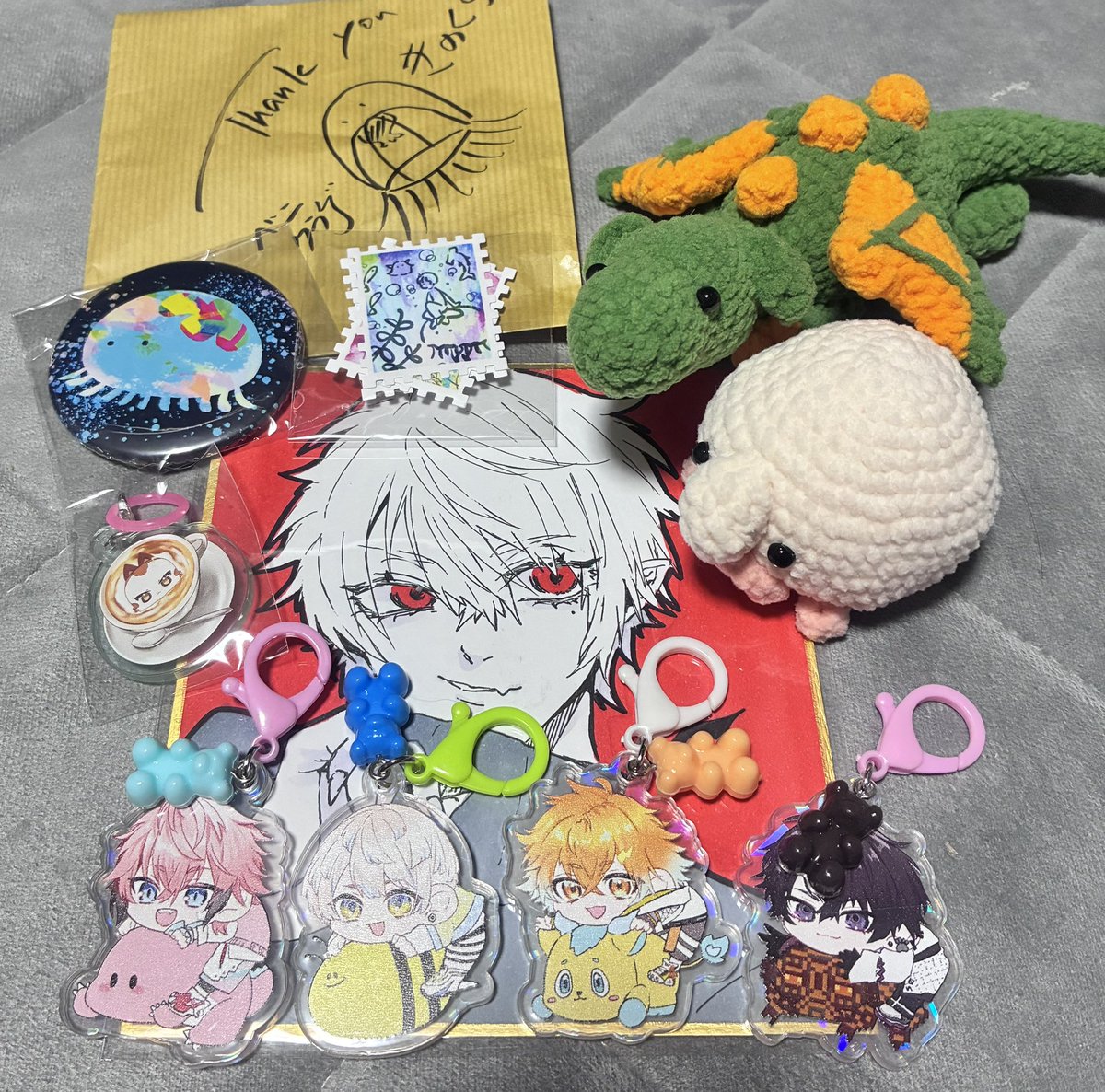 murasakinote16's tweet photo. 昨日のおびコミの購入品
普通にイベント楽しんでた。
写真にないけどセキセイインコのシールも購入しました。母にあげたら大喜びしてました(* ᴗ͈ˬᴗ͈)” https://t.co/x6nDEDEHSg