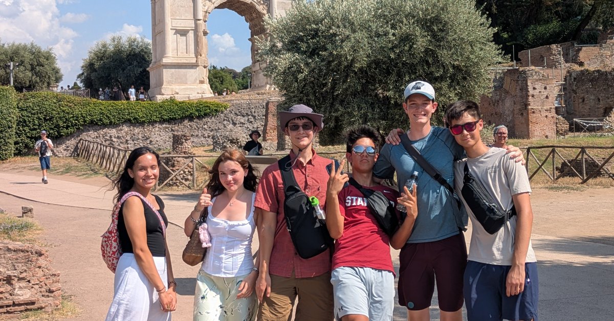 CathInstTech's tweet photo. From Santa Maria Maggiore to the Colosseum and the Roman Forum, our students experience Rome’s beauty up close.
At Catholic Tech, life is a blend of spirituality, technology, culture, and fun.
We learn, explore, pray, and celebrate together , growing in faith, knowledge, and joy as one community.
#catholictech #romeadventures