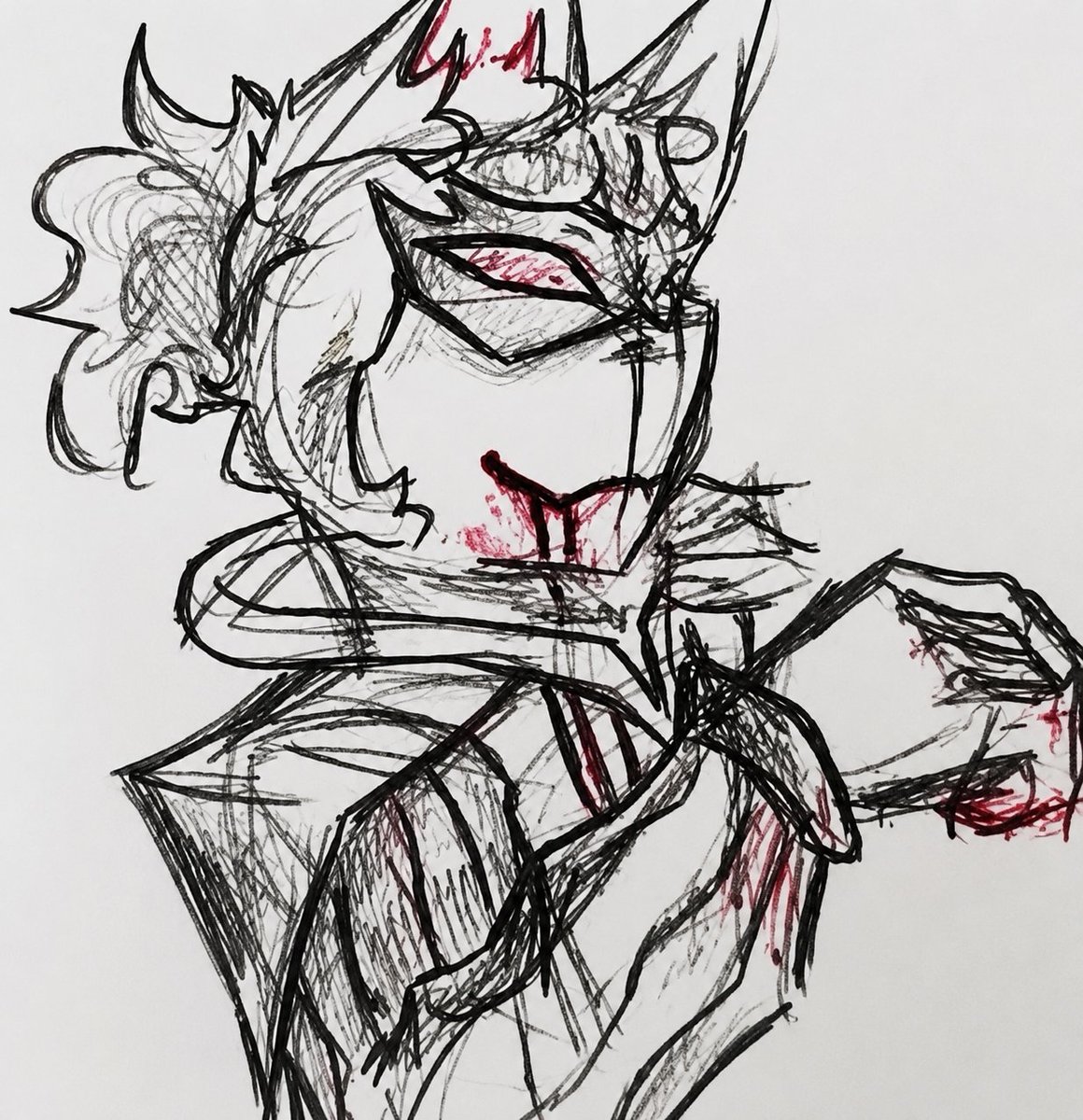 odaylovescake's tweet photo. dear @rblxforsaken, i saw 2 kids making art for legacy skins, so i figured i'd give it a shot too. yeah i know i'm probably too old for this, BUT I MADE MY ART... NOW HAND OVER #TUFFY OR ELSEEEE 🦇 https://t.co/52tat0XhDJ