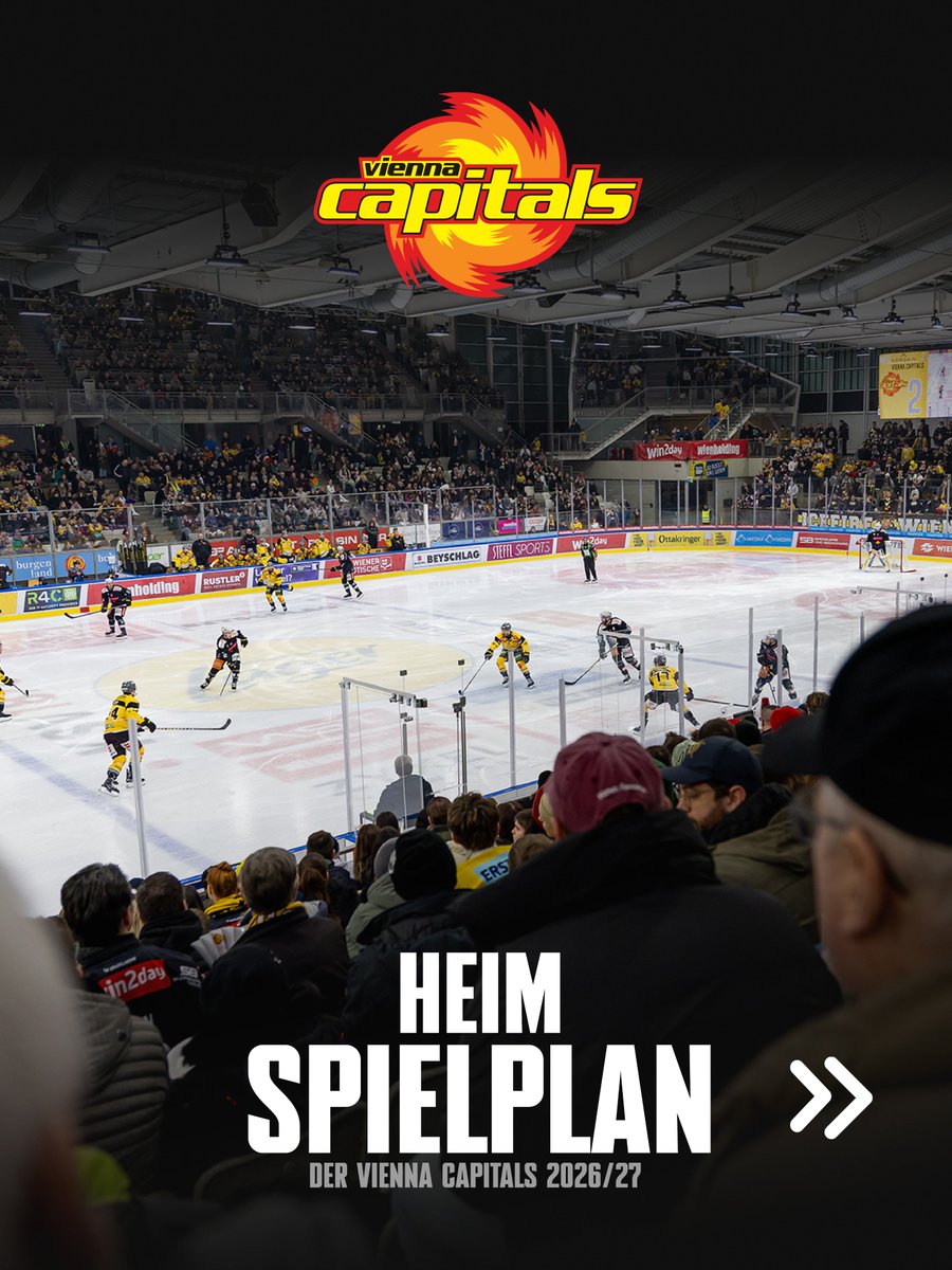 viennacapitals's tweet photo. Zückt die Kalender! 📆

Hier sind unsere Heimspiele in der Saison 2026/27 der @win2dayICE! 👀

Den kompletten Spielplan findet ihr hier: https://t.co/o9it0ZYBN6

#VIC https://t.co/lVUiASsYqR