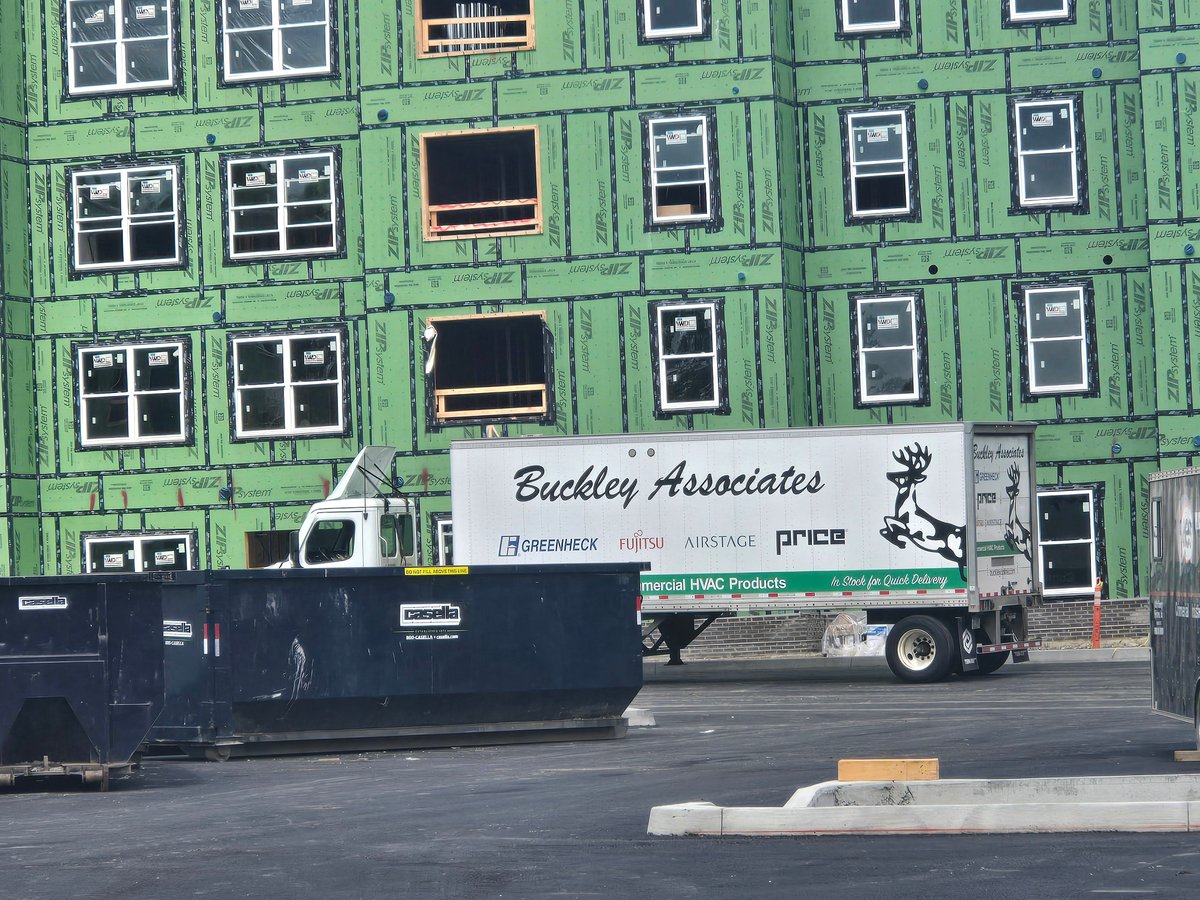 buckleyHVAC's tweet photo. Just another day on the road for our delivery team. Last week we were onsite in Albany, NY delivering a truckload of curbs and equipment supports to our client Alltek Energy Systems on a multi-family project.  The project consists of 2 - four-story buildings with over 185 units. https://t.co/qaZdgasdnY