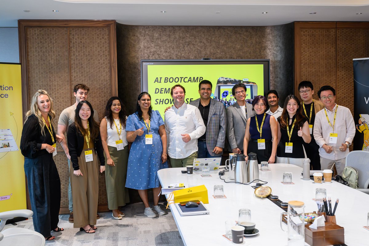 MiroHQ's tweet photo. That's a wrap on AI Bootcamp Singapore! 🇸🇬

What an incredible few days of learning, building, and connecting with such a passionate community of builders, founders, and AI enthusiasts.

A few highlights that stood out:
🔹 Hands-on sessions that took us from concept to working prototypes
🔹 Deep dives into the latest AI tools and how to actually apply them
🔹 Real conversations with fellow builders navigating the same challenges
🔹 A room full of energy, curiosity, and genuinely great ideas

Singapore's AI community is only getting stronger, and we can't wait to see what everyone builds next.

If you were there — drop a comment with your biggest takeaway! And if you missed it, keep an eye out for the next one. 👀