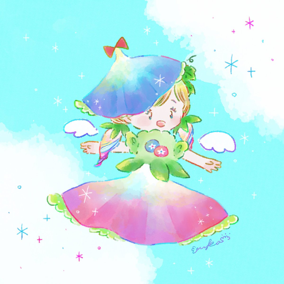 nyotama413's tweet photo. アサガオの妖精さん🧚

#oukaworld https://t.co/LFDjpHBJCm