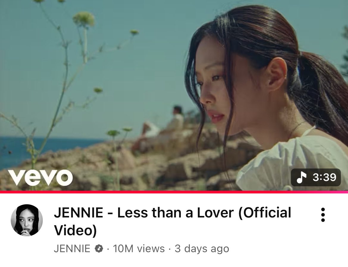 tjruby_'s tweet photo. MV “Less than a Lover” ของเจนนี่ มียอดวิวบน Youtube ถึง 10M วิวแล้ว https://t.co/CwOyc4BGg5 https://t.co/XNXm0VGnfq