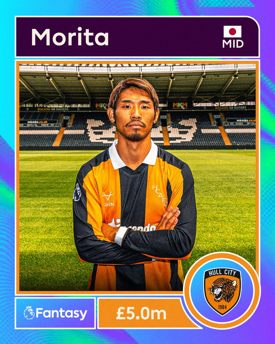 HullCity's tweet photo. Hidemasa Morita has been added to @OfficialFPL! 📥

Sign up for Fantasy Premier League 🔗 https://t.co/BgPr0xnrtA https://t.co/ZskH11YMSn