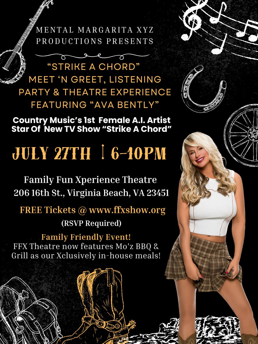 FFXshow's tweet photo. Tonight’s the night! 🎤✨
Ava Bently takes the stage at 𝗙𝗙𝗫 &amp; you won’t want to miss it. Get ready for an incredible live show, great energy, and a night to remember. LIMTED FREE TICKETS AVAILABLE, Mo'z BBQ &amp; Grill available to order during show time.

https://t.co/J1fO5O7lHq https://t.co/gTqjTa0BNQ