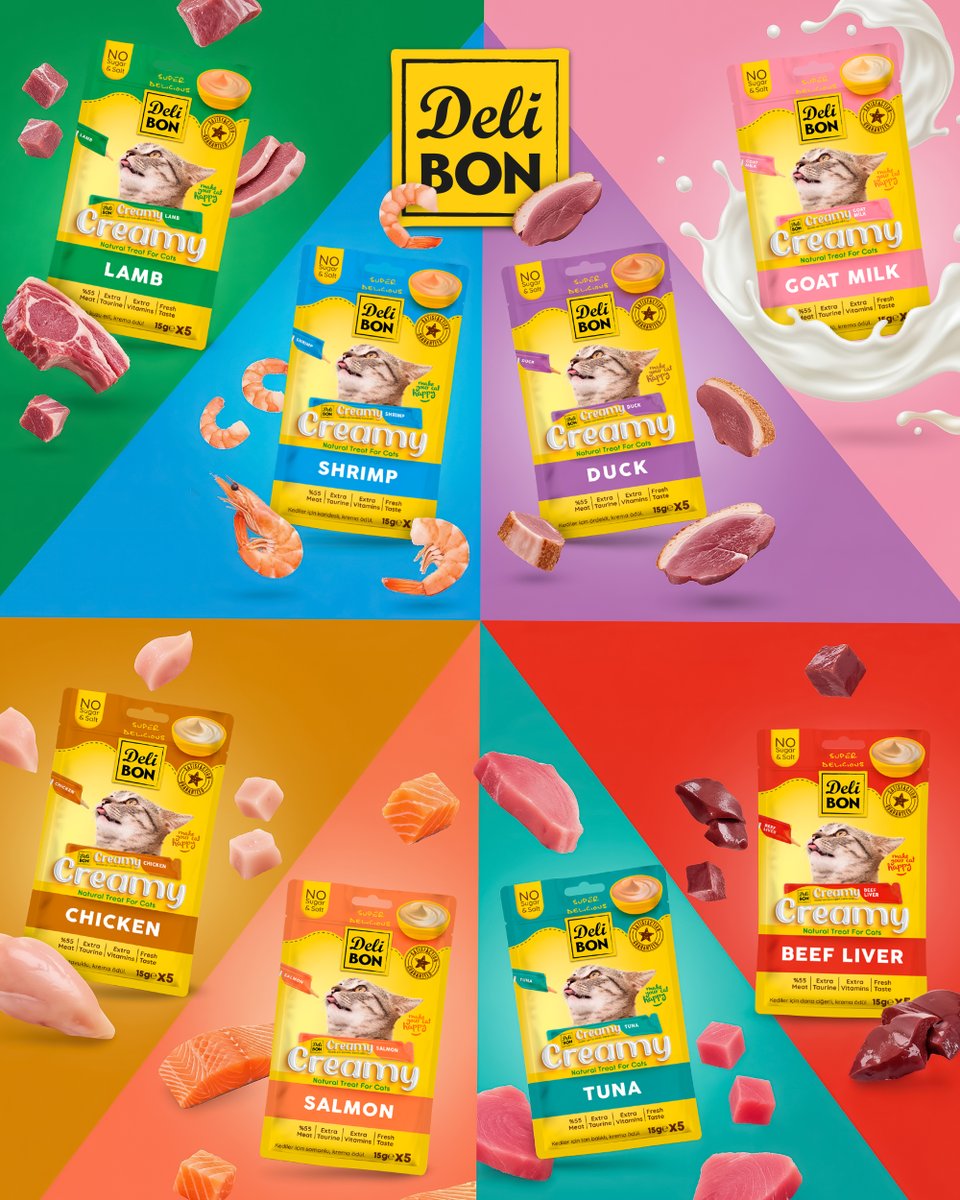 Delibon_tr's tweet photo. Her kedinin favorisi farklı! 😻
Delibon Krema Kedi Ödül Maması ile ödül anları çok daha lezzetli. 🐾
Senin kedinin tercihi hangisi? 💛

Every cat has a different favorite!
Which one is your cat’s favorite?

#Delibon #SüperLezzetli #KremaÖdül #CatTreats #CreamyTreats #CatLover https://t.co/Bfcly6FxNm