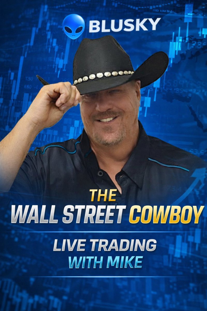 BluSkyTrading's tweet photo. He’s not calling tops. He’s taking them.

Mike the Wallstreet Cowboy is live right now on BluSky TV.
Real trades. Real risk. No guessing.
“Draw your line in the sand… then ride or die with it.”

Watch live: https://t.co/JdL4TJYq5o

BluSky YouTube: https://t.co/KDI2lmIMhk

Join our Discord.
#Futures #DayTrading #TradingCommunity #Propfirm $SPY $SPX $QQQ