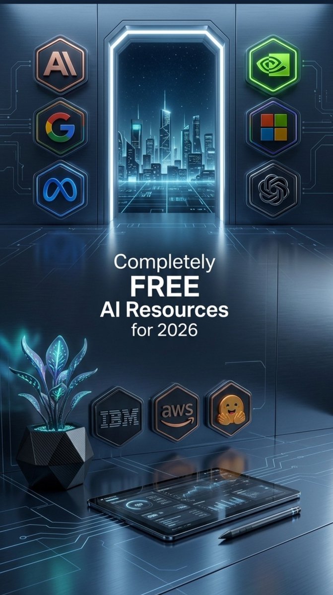 AI_with_Moha's tweet photo. Every one of these companies is quietly giving away tools most people pay for. Anthropic, Google, Meta, Microsoft, AWS, IBM, NVIDIA, Hugging Face — all on the list.
Drop "AI" in the comments and I'll send you the full breakdown.
Follow for more free resources like this!

#Ai #ai https://t.co/LGWVViubOB