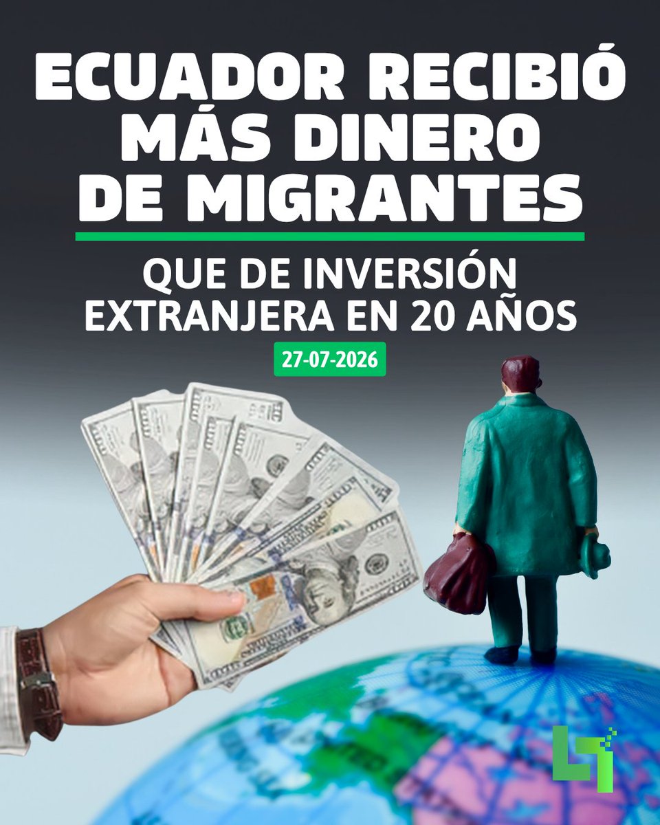 elcomerciocom's tweet photo. ⟫ https://t.co/XwqXgprJpQ | 💸 Las remesas de los migrantes fortalecieron la economía de Ecuador https://t.co/2Bn8qMqoHP