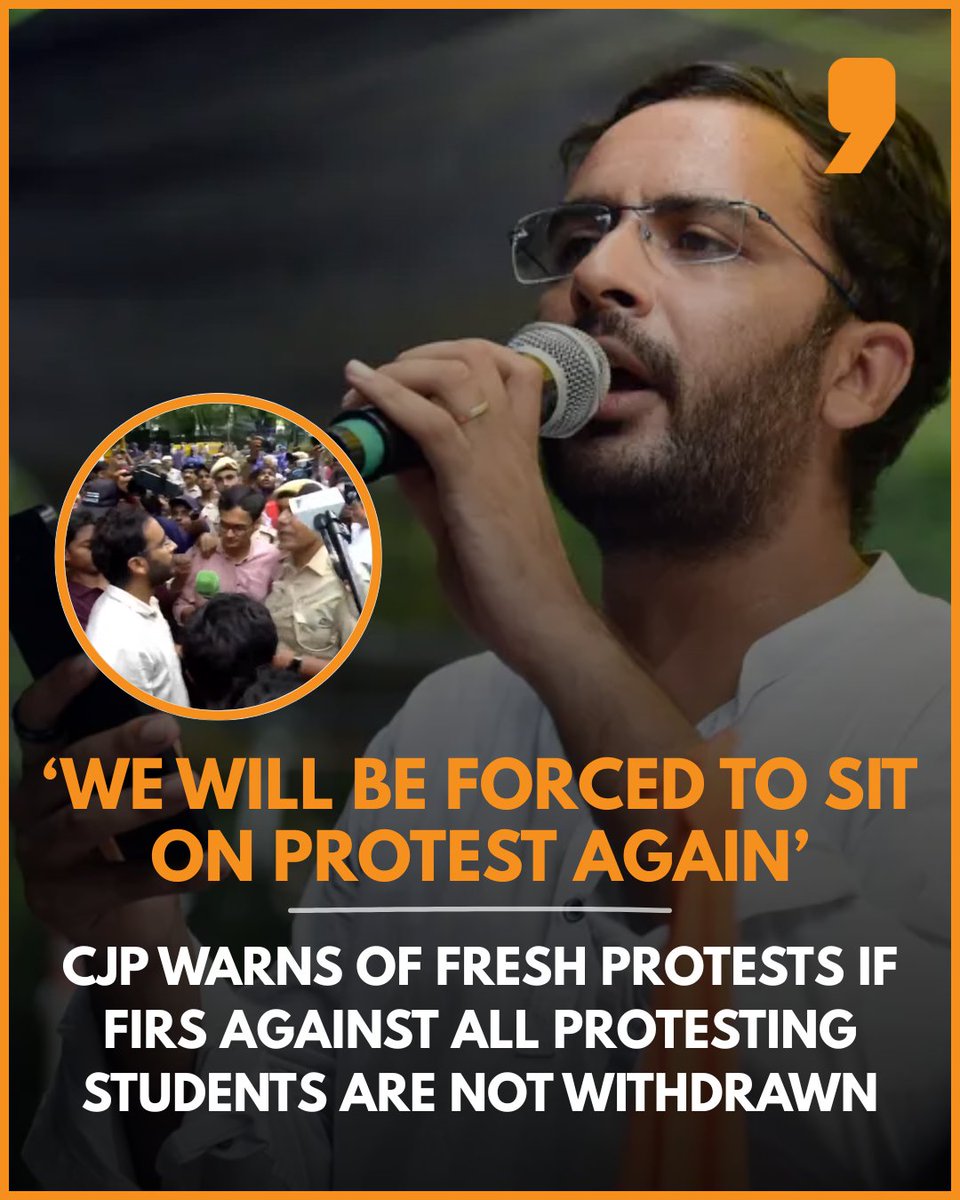 News9Tweets's tweet photo. Days after calling off its protests after Education Minister #DharmendraPradhan’s resignation, the #CockroachJanataParty (CJP) on Monday threatened to once again launch its protests if FIRs are not withdrawn against all protesting students.

READ: https://t.co/BFg2u3zYH3

#CJP #CJPProtests