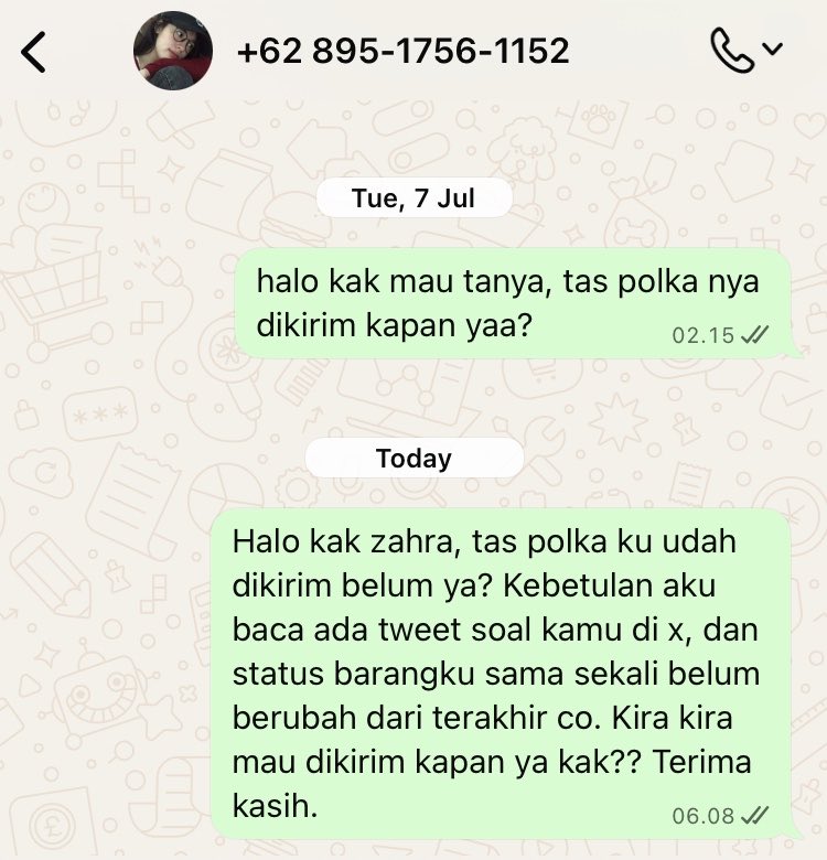 321png's tweet photo. Udah bad feeling karena slow respon dan grup cuma admin doang, ternyata beneran nipu

@bizzlezip KIRIM TAS POLKA GUE OI GUE GAPUNYA TAS LAGI 😭😭😭

Sebuah thread spill Zahra bizzlezip penipu PO tas polka f1 https://t.co/eW0gfKjcUk https://t.co/wWxjCQToI7