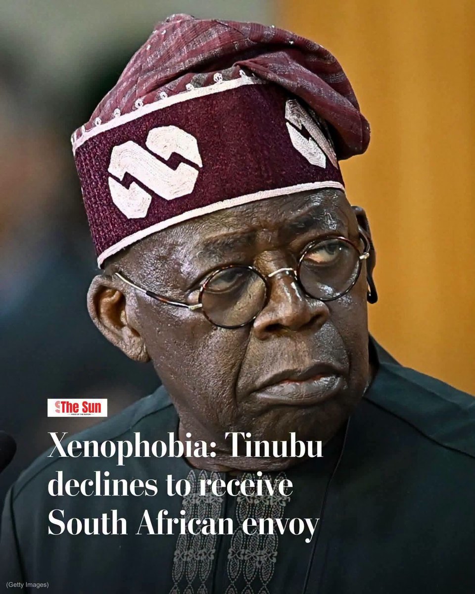 Pressman2040's tweet photo. 🇳🇬President Tinubu declined to receive a South African envoy, citing ongoing xenophobic attacks against Nigerians in South Africa.

Nigeria insists on a signed Memorandum of Understanding on the Early Warning Mechanism, designed to address xenophobia, before further diplomatic engagement.