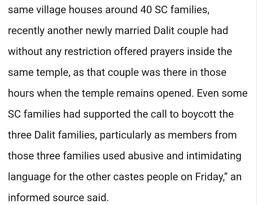 RKtheBT's tweet photo. @padhleyaarpinka Even though temples gates were closed in the afternoon as the VIP's have come we need to open them.
If it is caste based why the other dalit families faced no discrimination and why they have supported the bycott of their own community people https://t.co/IWURoQcDHO
