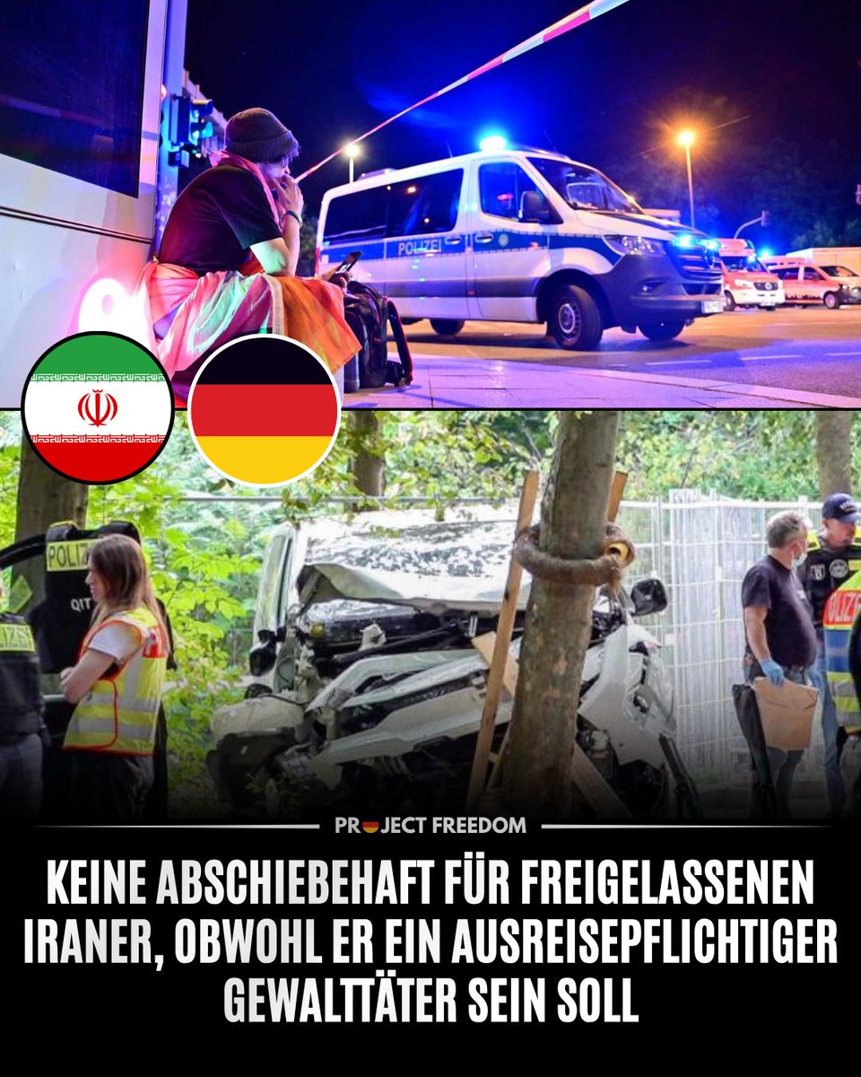 ProjectFreedomD's tweet photo. Der Iraner Taymaz S. (28) wurde, nachdem man ursprünglich annahm, dass es sich bei ihm um den Beifahrer von Abdul Ballout handeln könne, wieder freigelassen. Es wurden keine DNA-Spuren von ihm am Tatfahrzeug gefunden. 

Dennoch stellt sich die Frage, warum der Iraner nicht in Abschiebegewahrsam genommen wurde. Der Mann gilt bereits seit August 2024 als vollziehbar ausreisepflichtig. S. war 2011 als Jugendlicher mit seiner Mutter nach Deutschland gekommen und hatte Flüchtlingsschutz erhalten. Dieser Schutzstatus wurde später widerrufen.

In seinen Akten finden sich mehrere Verurteilungen, darunter wegen gefährlicher Körperverletzung, tätlicher Angriffe auf Vollstreckungsbeamte, Bandendiebstahls und räuberischer Erpressung.

#csd #berlin #iraner #abschiebehaft