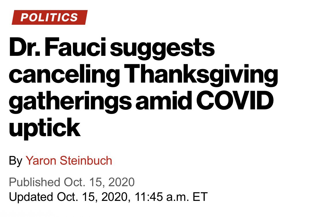 redsteeze's tweet photo. Fauci and Jake Tapper having dinner parties in fall of 2020 while he simultaneously suggest this https://t.co/B2fY9gR4tx