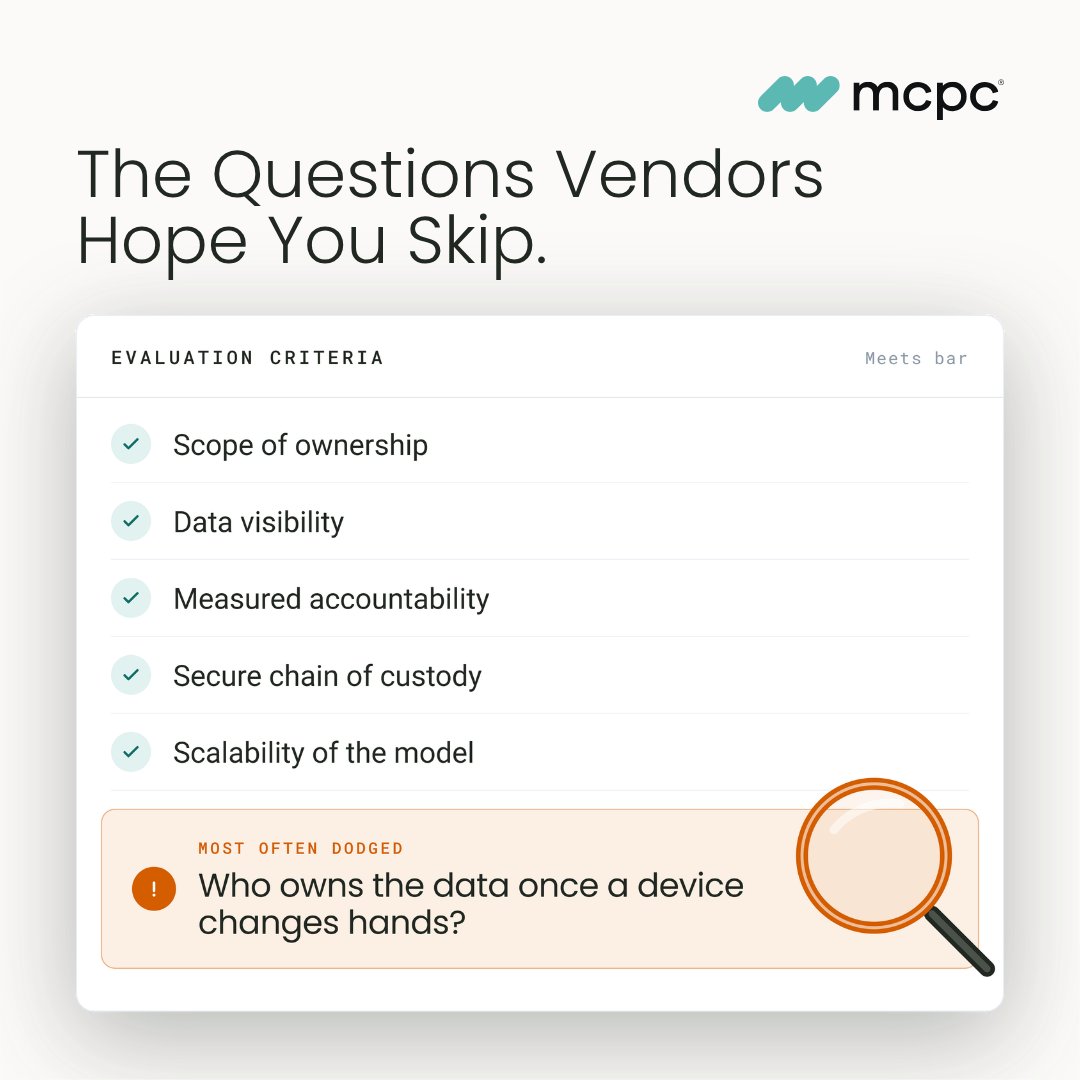MCPCinc's tweet photo. Most DLM providers describe their services in nearly identical terms.

The real differences show up after the contract is signed.

Five things to evaluate before you get there — scope, visibility, accountability, chain of custody, and scalability. https://t.co/cYXRgVqjre