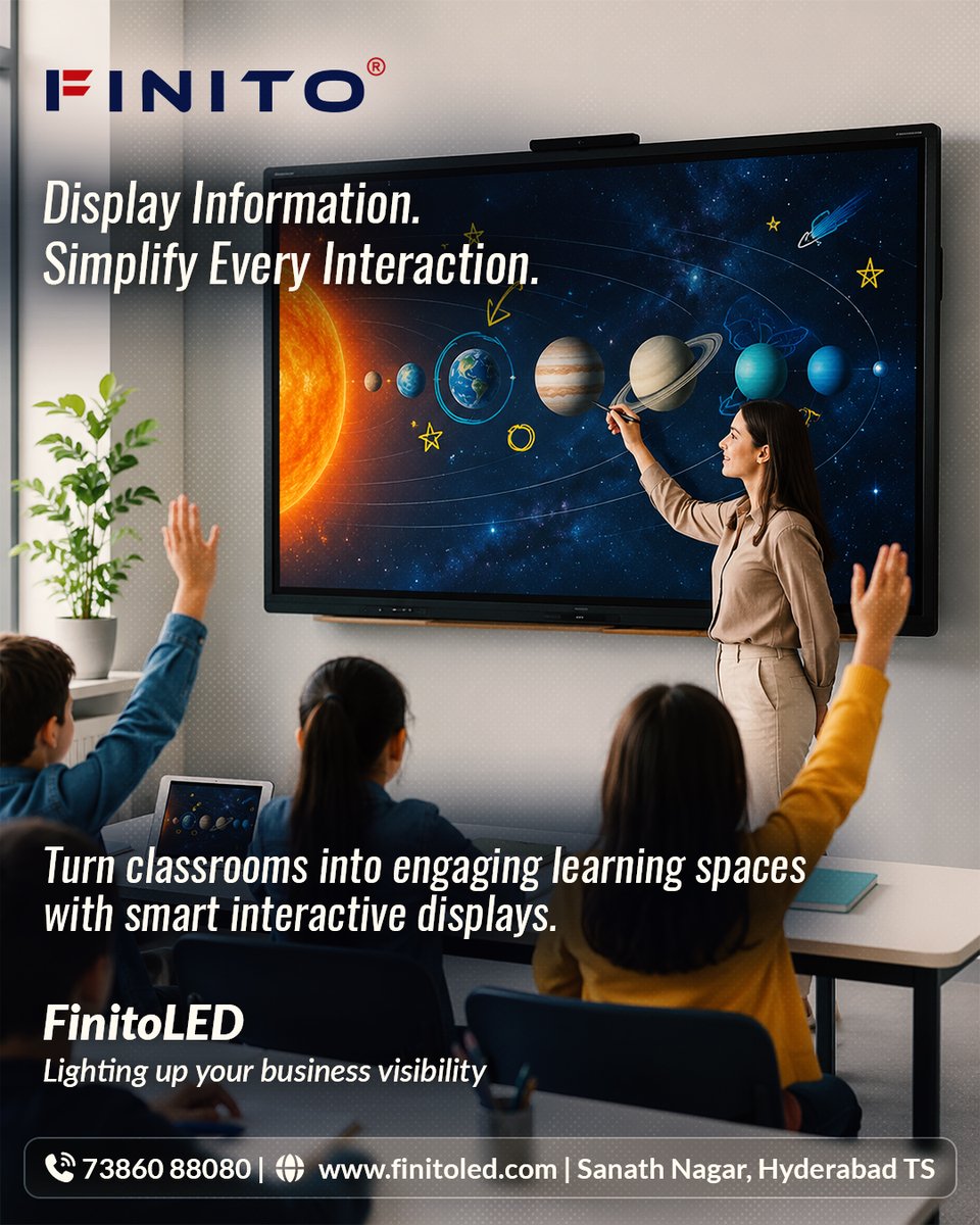 finito_led's tweet photo. Bring learning to life with FinitoLED Interactive Displays. Engage students, simplify teaching, and create a smarter classroom experience.
#FinitoLED #InteractiveDisplay #SmartClassroom #EdTech #DigitalLearning #EducationTechnology #TeachingTools #ClassroomInnovation #4KDisplay https://t.co/p9cL1IVbLO