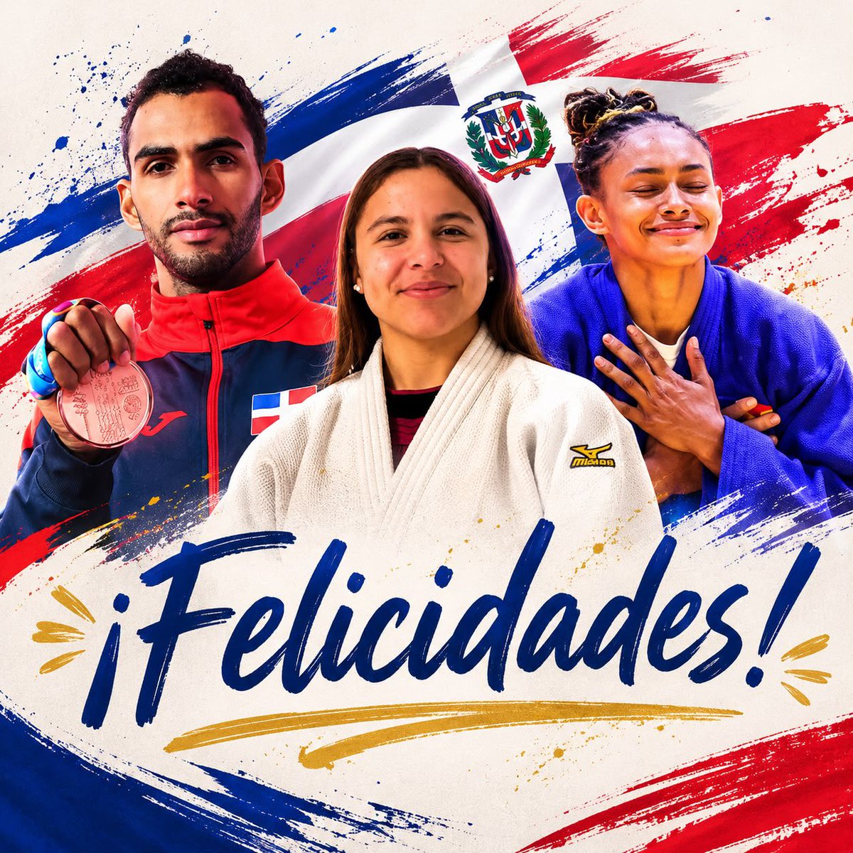 SanzLovaton's tweet photo. ¡Qué orgullo para la República Dominicana! 🇩🇴

Felicito a Ana Rosa García, Esmeralda Damiano y Moisés Hernández por conquistar la medalla de oro en los Juegos Centroamericanos y del Caribe Santo Domingo 2026. Su disciplina, talento y entrega inspiran a todo un país. Gracias por llevar nuestra bandera a lo más alto.🥇👏