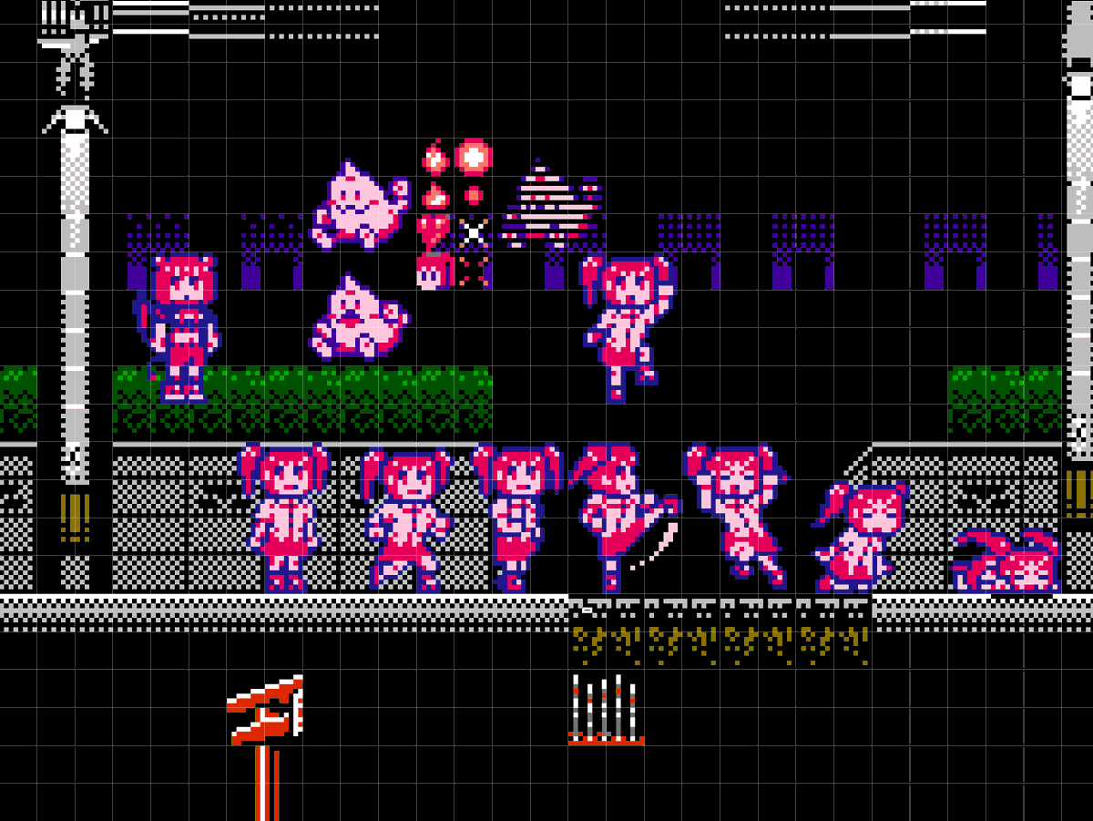 zentaroh's tweet photo. スプライトだと37.16.03あたりの組み合わせが超絶に使いやすくてプレイヤーキャラは大体この配色
ファミコン末期でよく目にする白.オレンジ.黒よりも色表現が幅広い印象
ダメージ表現や爆発で使う30.27.16の組み合わせとも相性が良くスプライトパレットの二つはこの組み合わせで固定してることが多い https://t.co/y9wgLsmCVB