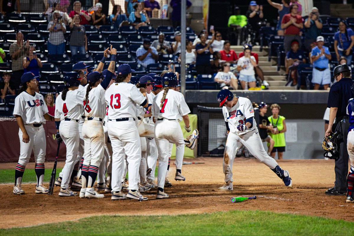 USABaseballWNT's tweet photo. RECAP: Team USA No-Hits Hong Kong in World Cup Group Stage Finale 🇺🇸

📄: https://t.co/UyMpNXtQ0e https://t.co/qh9OvOTZyI