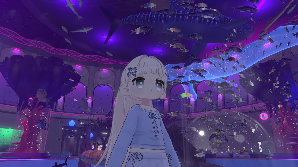 nanadayo_7x's tweet photo. 夜のすいぞくかん૮(⸝⸝⁔Ⅰ ⩊ Ⅰ⁔⸝⸝)ა🪼🌊
#vket https://t.co/WOPr6ECOoA